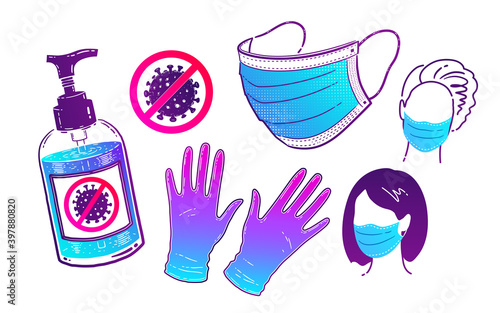Collection of virus protection items