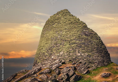 Dun Carloway, 2000 year old dry stone tower, Outer Hebrides, Isle of Lewis, Scotland photo