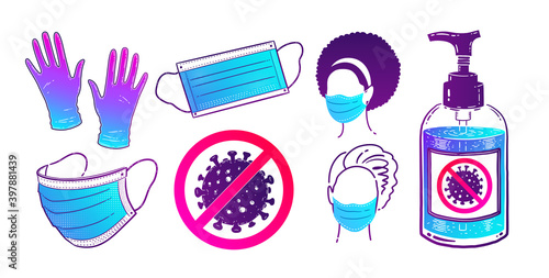 Collection of virus protection items