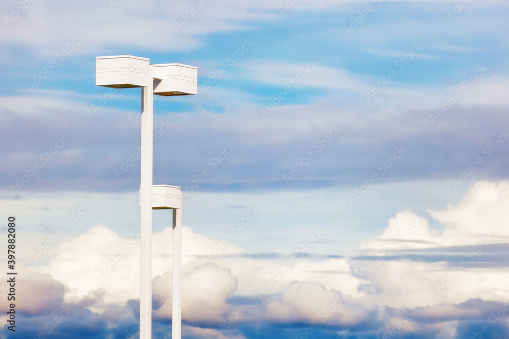 Light Posts and Cloudy Sky Light Posts and Cloudy Sky