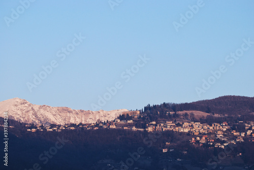 Panorama di Cademario in Canton Ticino, Svizzera.