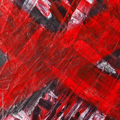 Expressive abstract background with red cross © Roman Sigaev