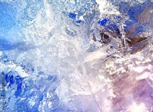 Blurred colorful ice texture.
