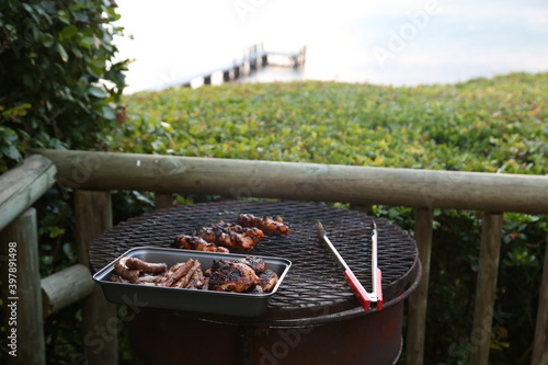 A traditional South African braai. This photo has selective focus. 