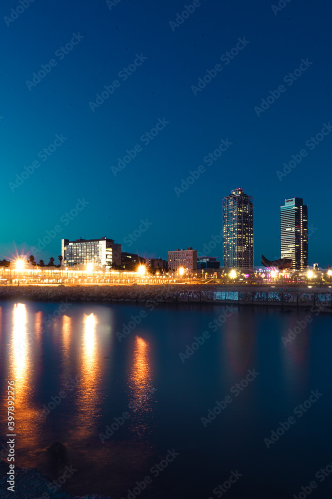 Obraz premium city skyline at night