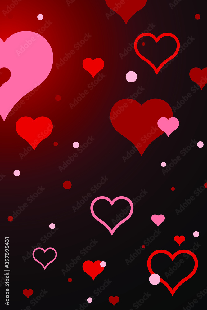 Abstract love vector illustration. Valentine's day concept. Romantic background.