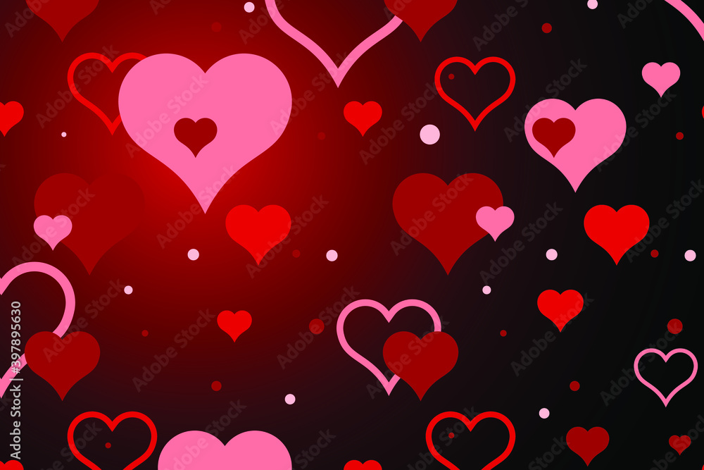 Abstract love vector illustration. Valentine's day concept. Romantic background.