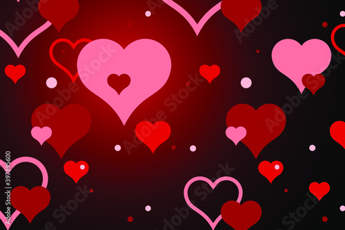 Abstract love vector illustration. Valentine's day concept. Romantic background.