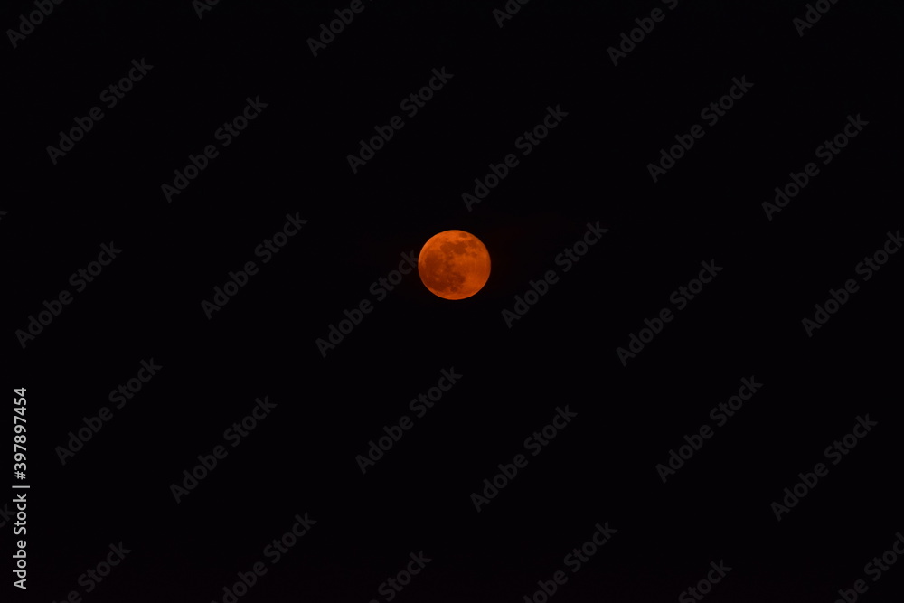 Red moon, lunar eclipse