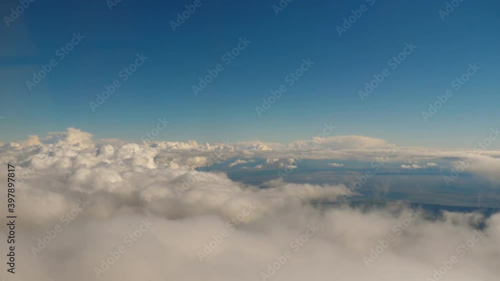 Aerial view of cloudscape from high altitude. Aerial view of cloudscape from high altitude.