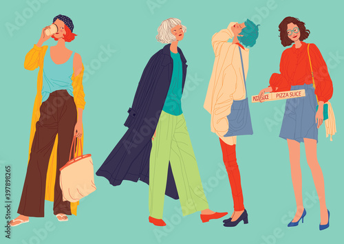 Diverse women faces, women different style