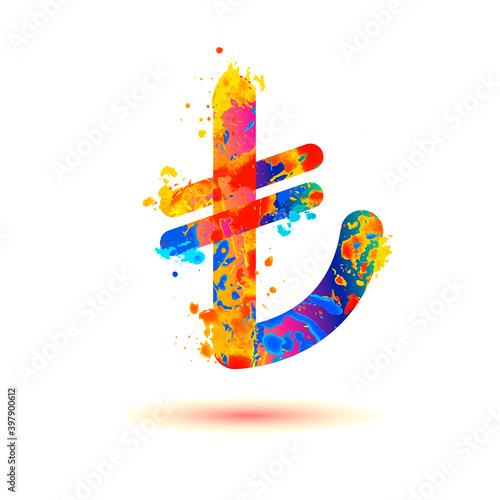 turkish lira (TL) vector sign