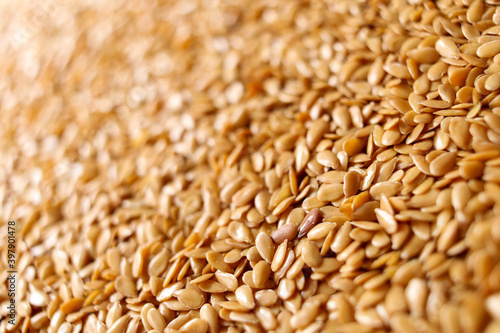 Close up of flax seeds