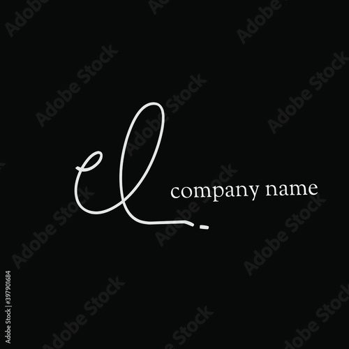 EL handwritten logo for identity