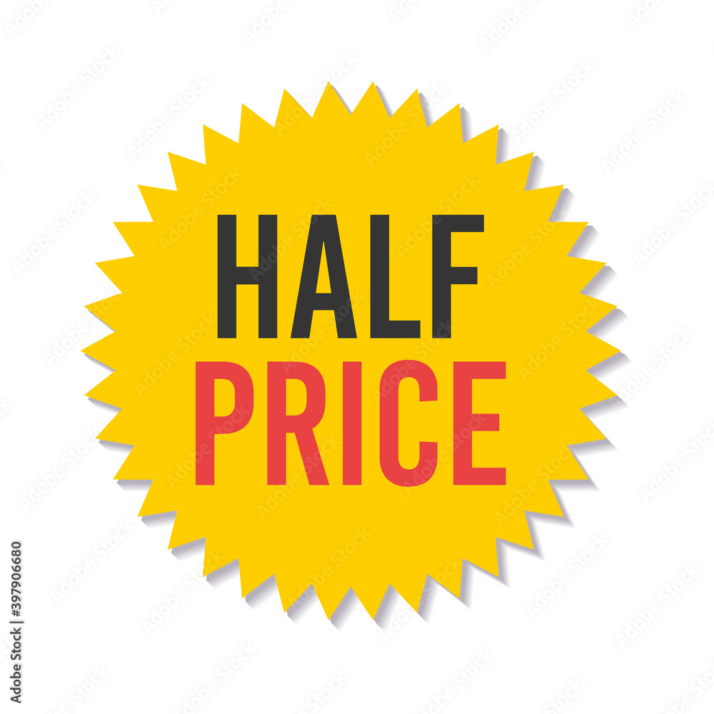 Yellow sale starburst sticker - star edge round label and badge with best offer and discount signs. Yellow sale starburst sticker - star edge round label and badge with best offer and discount signs.