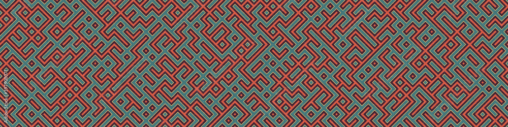 Abstract Geometric Pattern generative computational art illustration