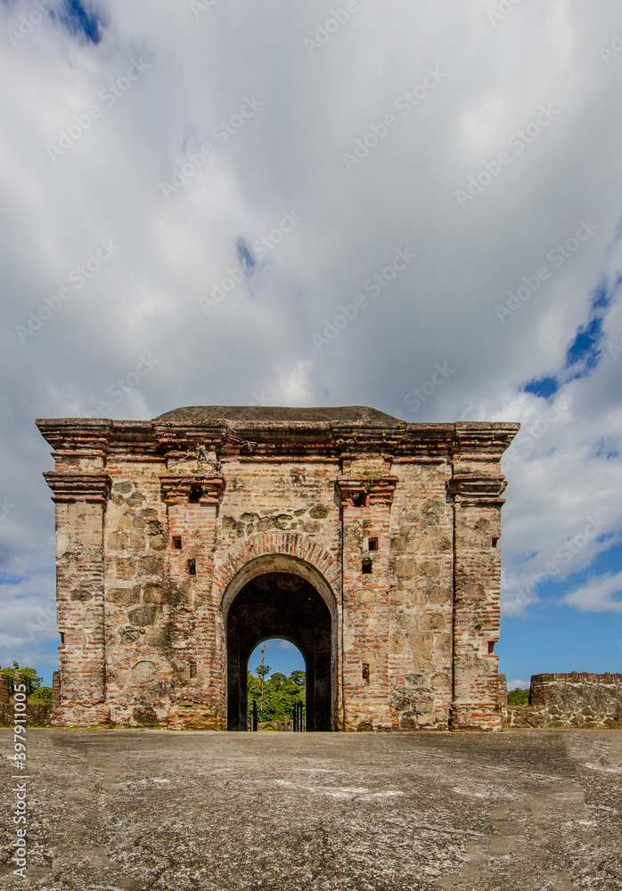 Estructura colonial en Fuerte San Lorenzo, Provincia de Colon Panamá 