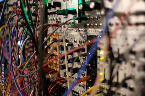 фотографія Modular system - Synthesizer - electronic music - patch cables - eurorack