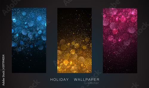 Holiday Abstract shiny color gold design element