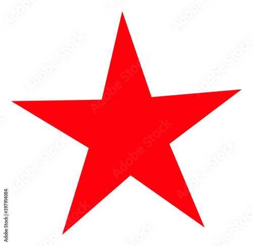 Star icon with flat style. Isolated vector star icon image on a white background.