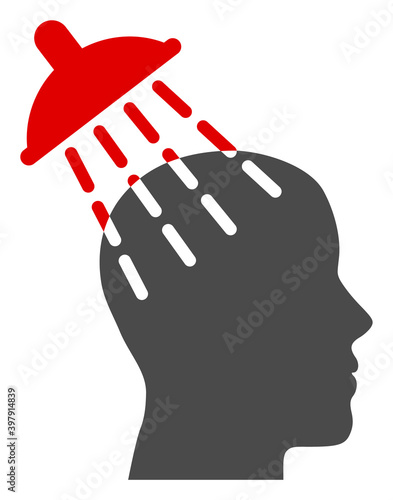 Brainwashing icon with flat style. Isolated vector brainwashing icon image on a white background.