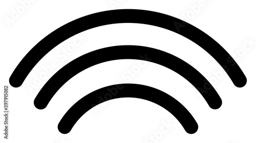 Wi-fi waves icon with flat style. Isolated vector wi-fi waves icon image on a white background.