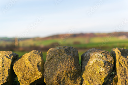 Obraz na plátně stone wall in the field