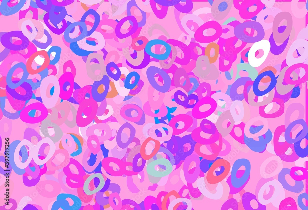 Light Pink, Blue vector background with bubbles. Light Pink, Blue vector background with bubbles.