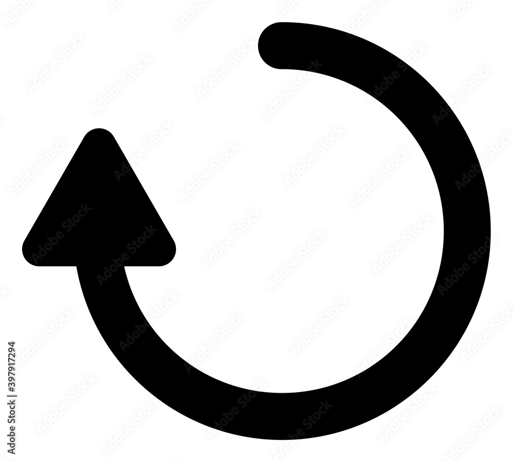 Rotate right arrow icon with flat style. Isolated vector rotate right arrow icon image on a white background. Rotate right arrow icon with flat style. Isolated vector rotate right arrow icon image on a white background.