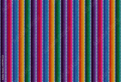 Blanket stripes seamless vector pattern. Background for Cinco de Mayo party decor or ethnic mexican fabric pattern with colorful stripes. Serape design