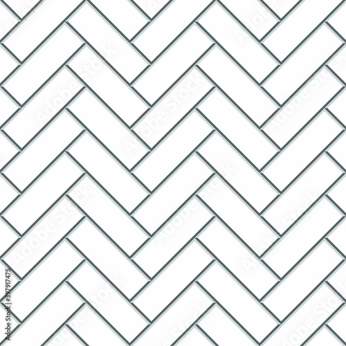 Tile vector pattern set against white, gray, zig zag background. EPS10