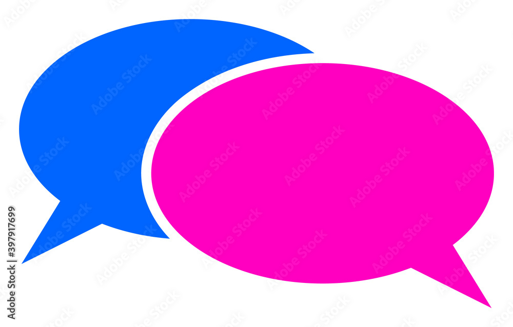 Chat icon with flat style. Isolated vector chat icon image on a white background. Chat icon with flat style. Isolated vector chat icon image on a white background.