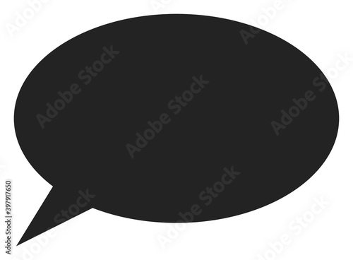 Chat cloud icon with flat style. Isolated vector chat cloud icon image on a white background.