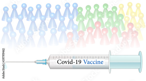 Corona Impfung,
Wer soll zuerst geimpft werden?
Vektor Illustration isoliert auf weißem Hintergrund
