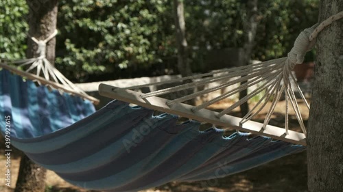 hammock in the garden - moving in the wind - holiday - vacation