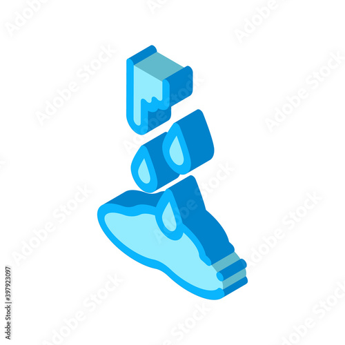 water broke color icon vector. isometric water broke sign. color isolated symbol illustration