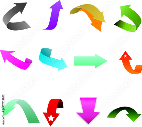 colorful set of arrows