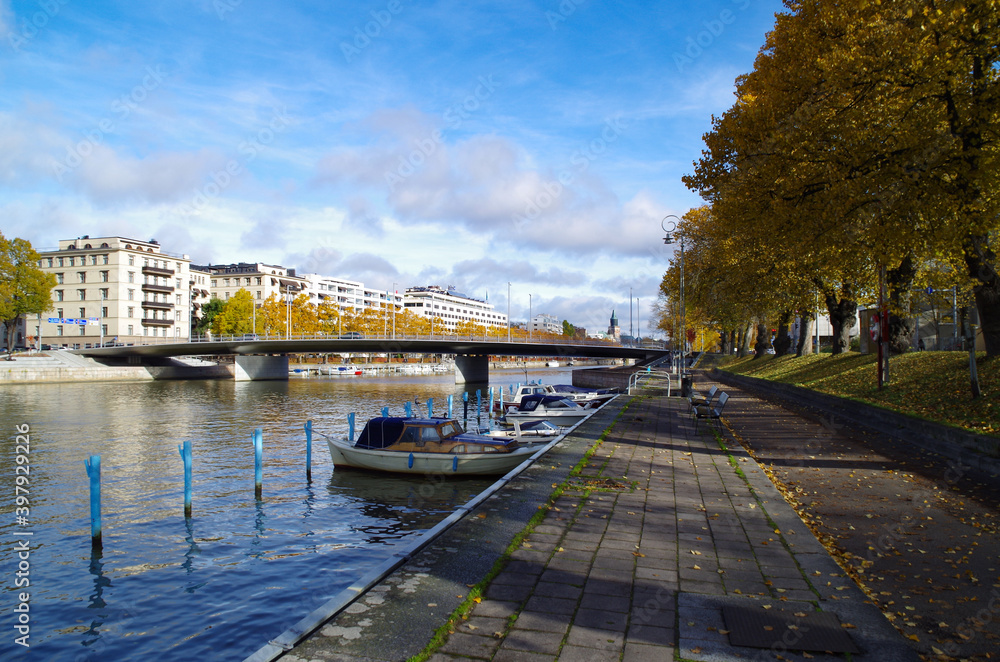 Obraz premium view of the river aura