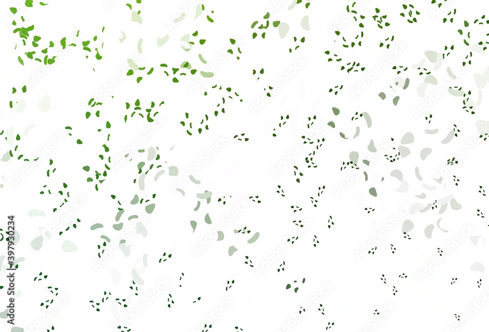 Light green vector backdrop with abstract shapes.