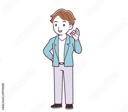 Young and naughty brown-haired man