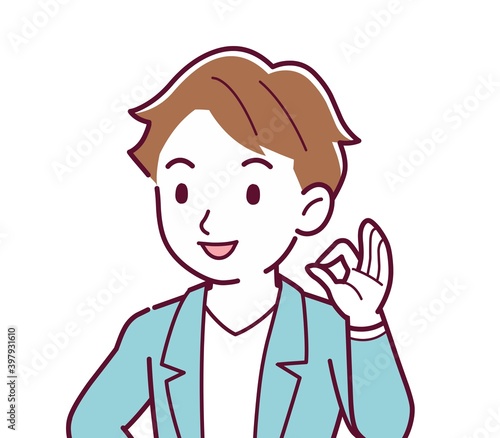 Young and naughty brown-haired man