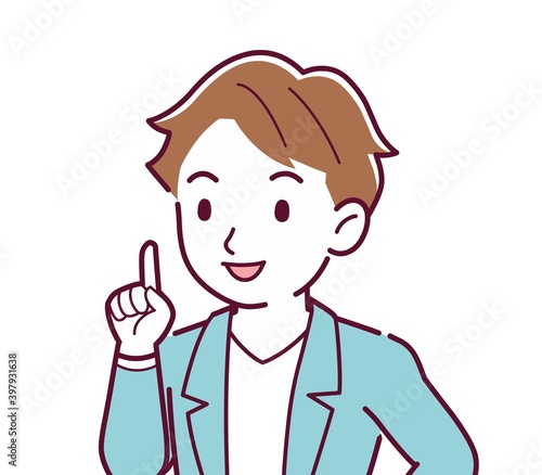 Young and naughty brown-haired man