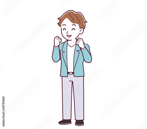 Young and naughty brown-haired man