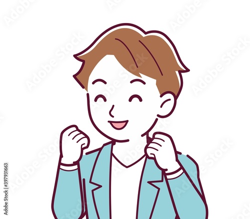 Young and naughty brown-haired man