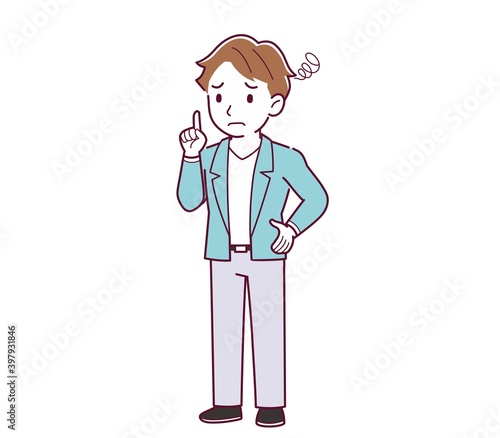 Young and naughty brown-haired man