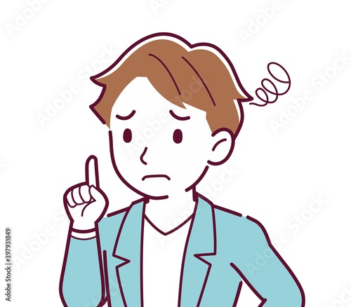 Young and naughty brown-haired man