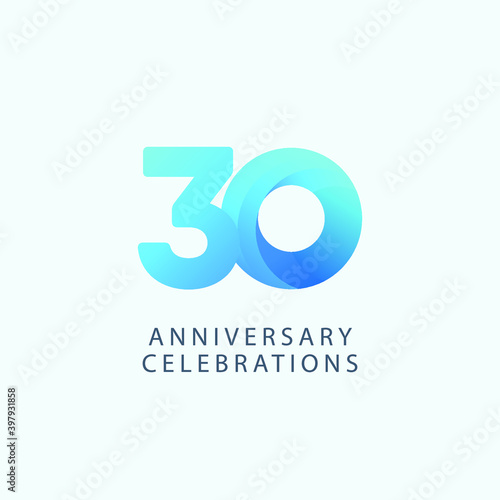 30 years anniversary design template.