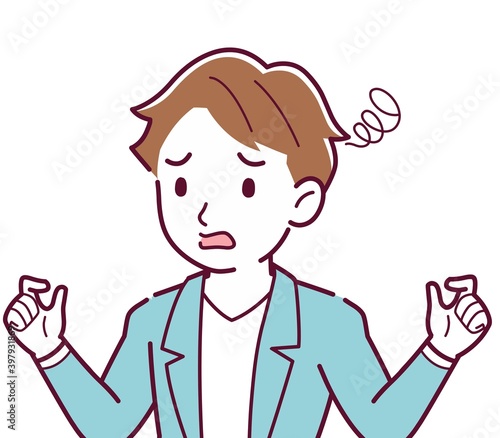 Young and naughty brown-haired man