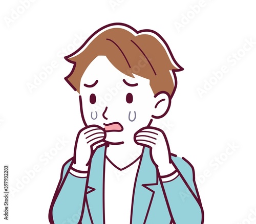 Young and naughty brown-haired man