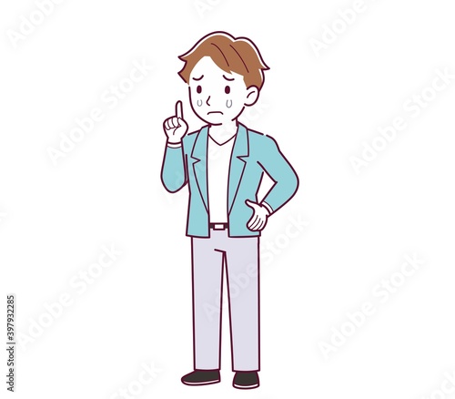 Young and naughty brown-haired man